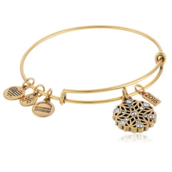 Alex and Ani 2016 Snowflake bracelet gold - Picture 1 of 3